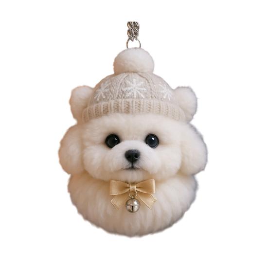 Зимнее акриловое украшение для подвешивания в виде кошки, Рождественская елка, Вязаная шапка, Котенок, Собака, Кролик, Ежик, Подвесное украшение, Подвеска в виде животного