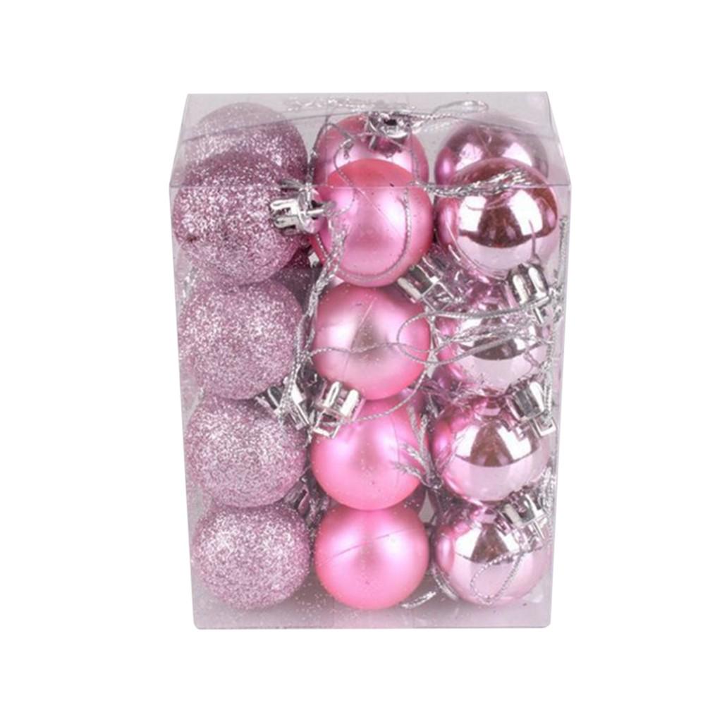 24Pcs Рождественский шар безделушки Партия Елочные украшения Висячие украшения Декор