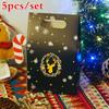 5pcs/set Christmas Gift Box Night Sky Deer Paper Bag Chocolate Biscuit Candy Box Christmas Decoration Gift Bag