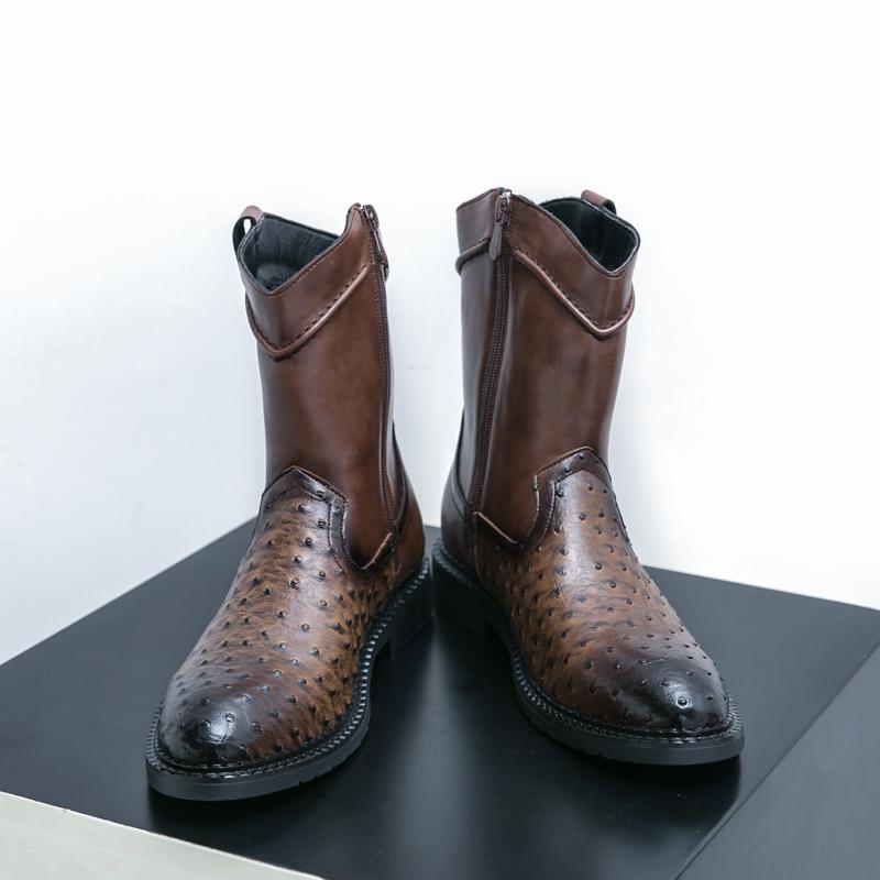 Модная золотая поросль мужские ботинки модный западный стиль панк обувь повседневные мужские ботинки челси классика досуг балетки платформа обувь