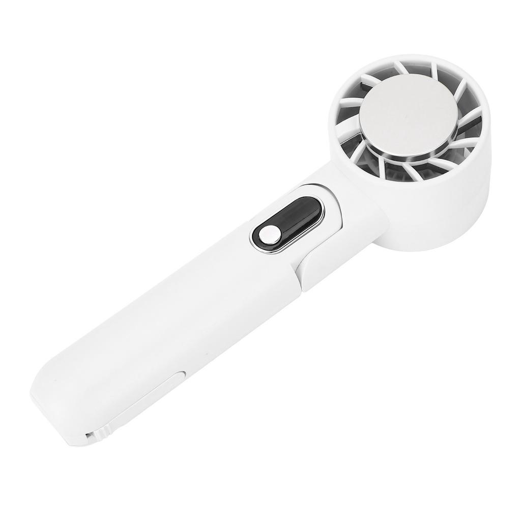 Handheld Cooling Fan 5 Speed Levels Adjustable USB Charging Portable Small Pocket Fan White