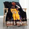 Kobe Personalized Name Blanket Throw Customizable Blanket Durable Comfort Perfect For Sofa Couch Bed Office Chair Four Seasons Multipurpose