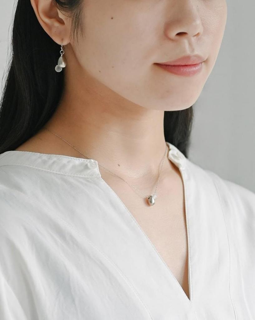 [Set] 2-piece set (HARIO Lampwork Factory Nousaku Shizuku Necklace HANS-SZ-N-NF and gift bag with ribbon)