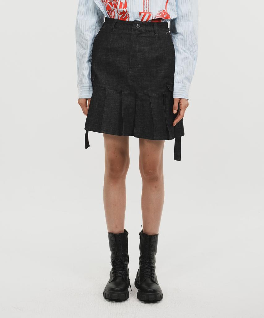 Phenomenon Cipher Denim Pleats Skirt