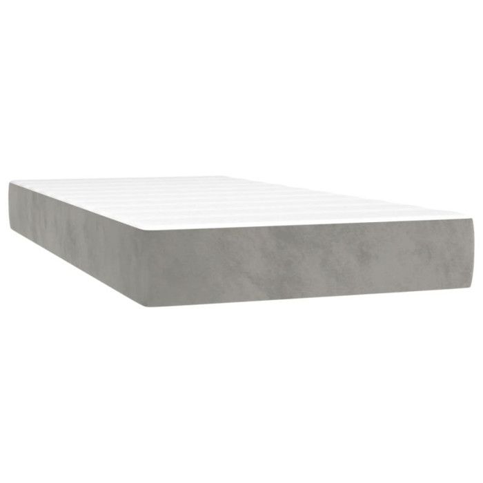 VidaXL Matelas de Lit à Ressorts Ensachés, Matelas à Mémoire de Forme, Matelas de Lit Chambre à Coucher, Gris Clair 4007154