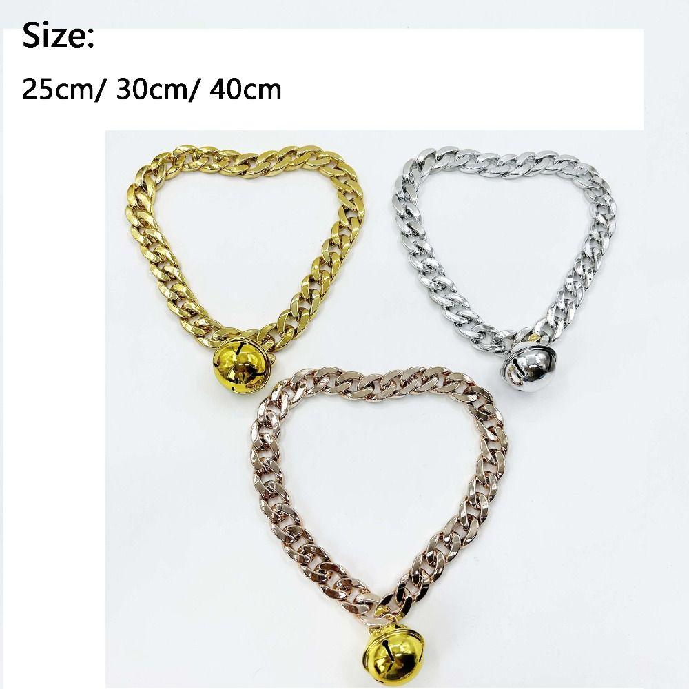 Gold Silver Rose Gold Pet Necklace 25cm 30cm 40cm Dog Chain Fashion Dogs Collar Dog Supplies