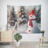 Рождественский Новый Год Милый Снеговик Узор Гостиная Спальня Украшения Гобелен