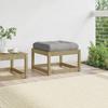 VidaXL Repose-pied de Jardin avec Coussins, Pouf de Palette, Table Basse de Terrasse, Meuble Modulaire de Salon Balcon, Bois 844703