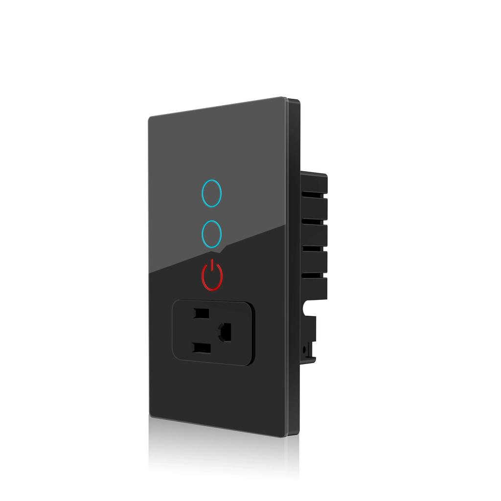 Melery Розетка с вилкой США Wi-Fi Smart Tuya Выключатель света Мексиканская розетка Сенсорная интеллектуальная стеклянная панель Пульт дистанционного управления от Alexa Google Home