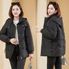 Женская простая куртка с хлопковым наполнителем, пуховик, куртка для通勤, куртка, толстая теплая куртка с наполнителем