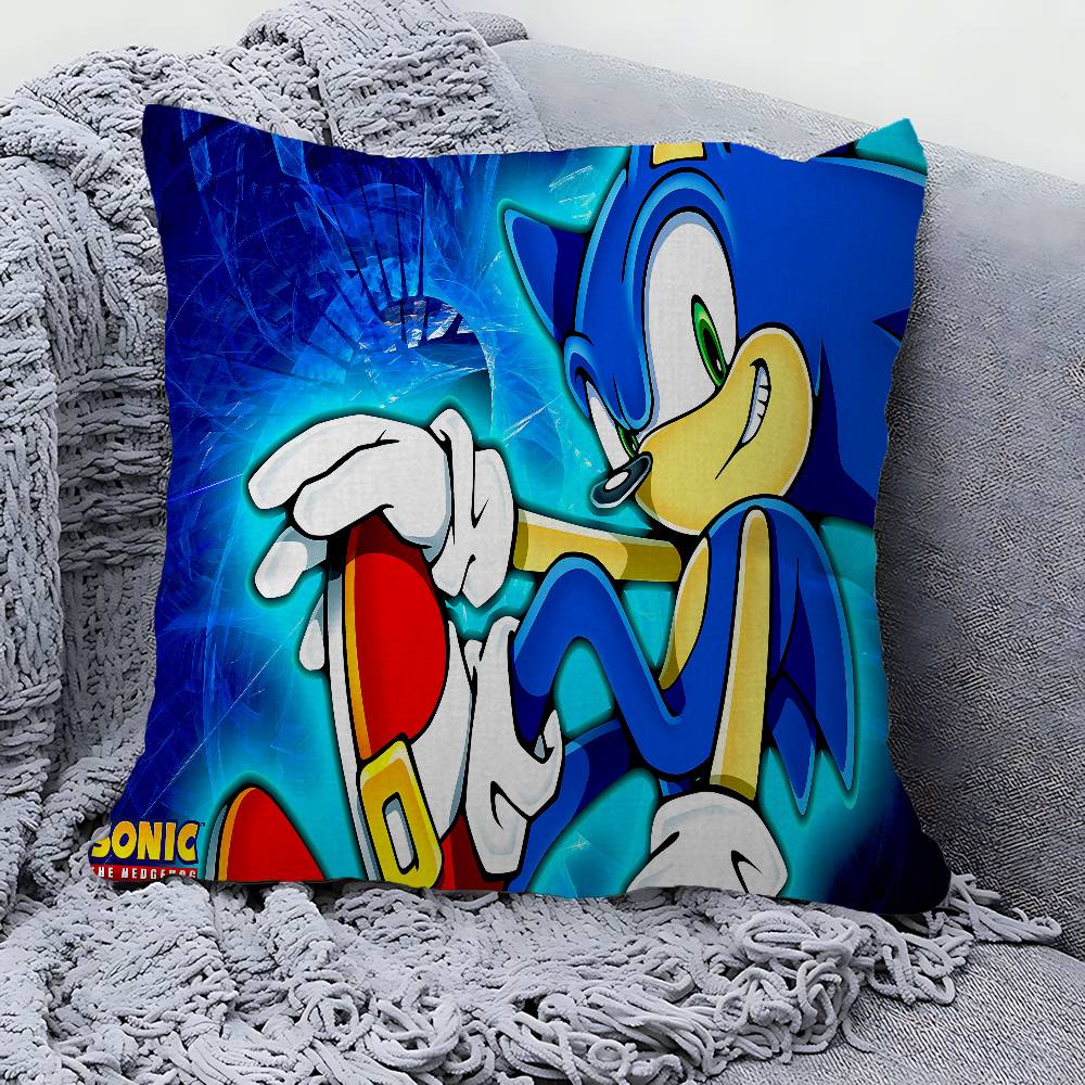 Anime S-Sonics H-Hedgehoges Pillow Gift Home Office Decoration Pillow Bedroom Sofa Car Cushion Coverpillow Case