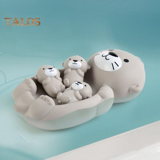 4 шт. плавающие игрушки для ванны в форме выдры для детей, обучающие интерактивные мягкие сжимаемые игрушки для ванны, непористый дизайн, безопасные игрушки для ванны для малышей