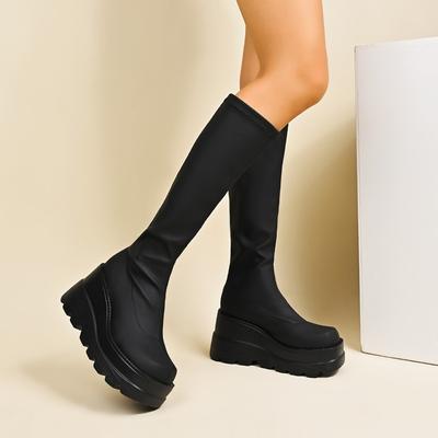 2025 Новые высокие резиновые сапоги Женская мода Плоские Водонепроницаемые и Нескользящие Японские Длинные Резиновые Сапоги Женские