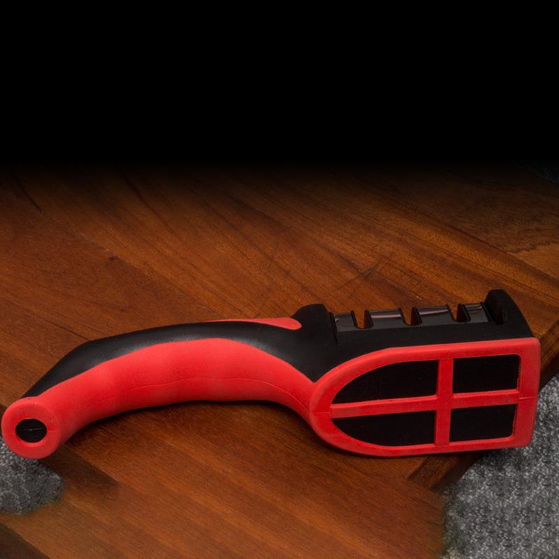 1 шт. Портативная точилка для ножей, трехступенчатая точилка для ножей