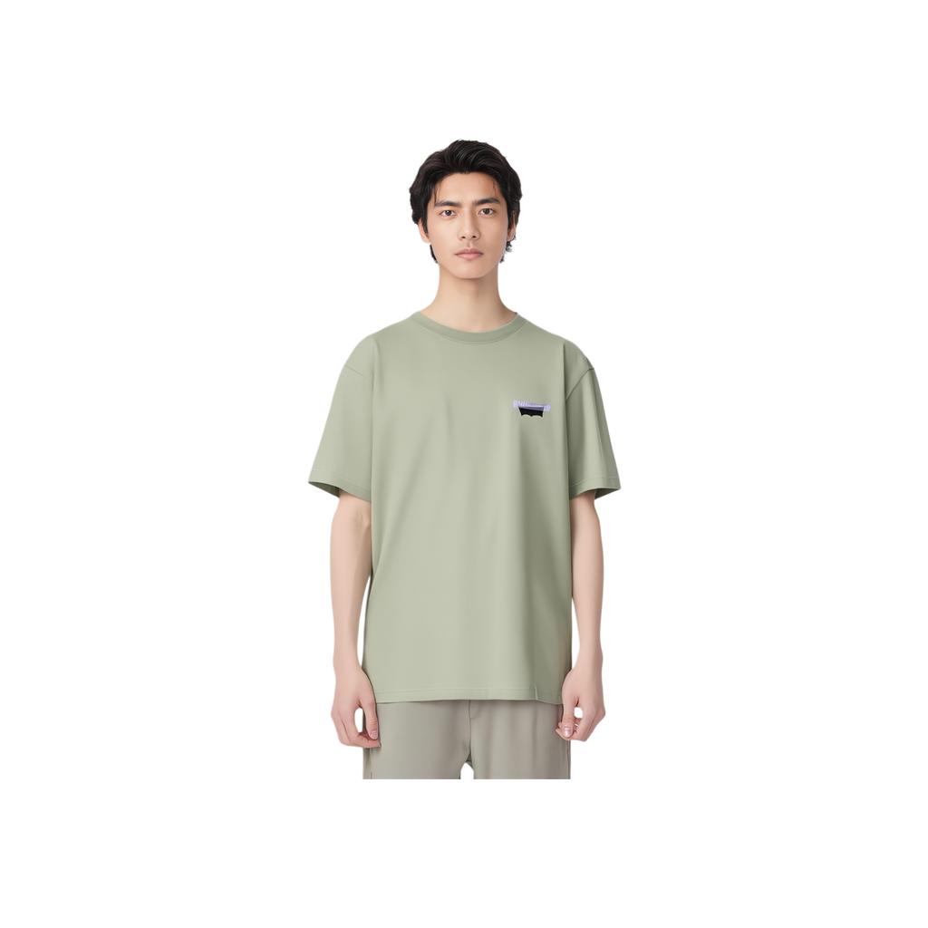 Levis Crew Neck Pullover Comfortable Short Sleeve T-Shirt Men Tops Green 001AR-0001