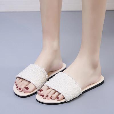 2024 Горячая Распродажа Туфли для женщин Базовые женские тапочки Модные повседневные тапочки с открытым носком Женские новые большие размеры Однотонные плоские тапочки