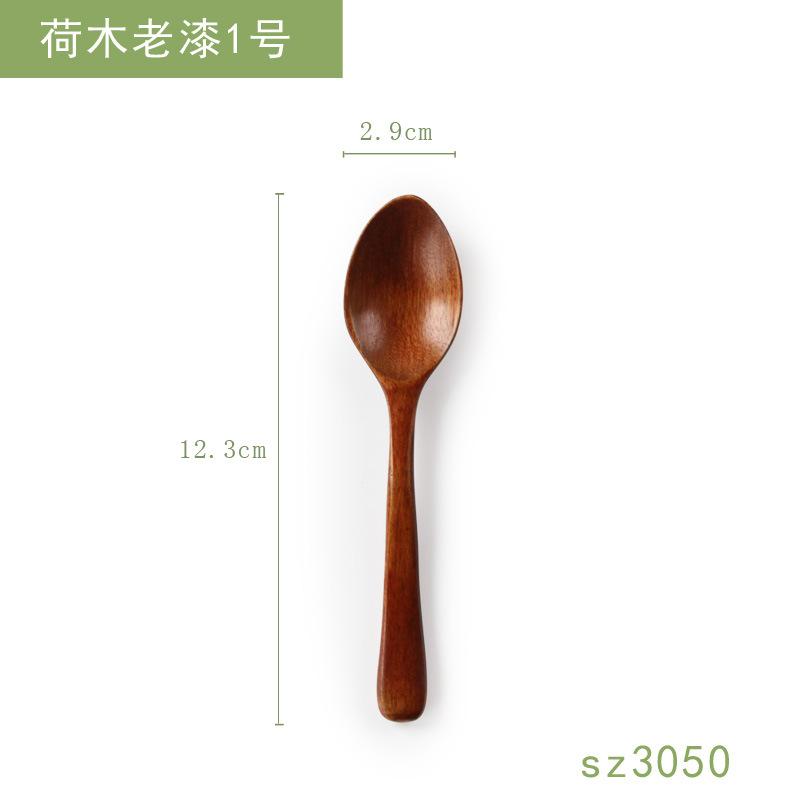 2 шт. деревянная посуда с надписями, оптовая продажа, маленькая деревянная ложка, японская ложка для меда, ложка для перемешивания кофе, ложка из цельного дерева