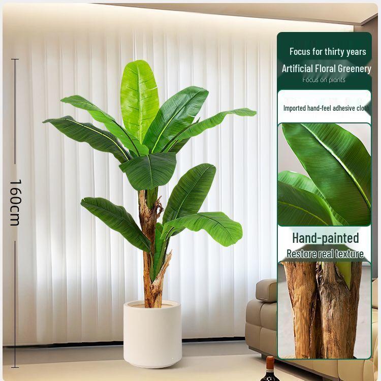 Large Indoor Banana Tree: Lifelike Green Plant for Living Room Decoration and Landscaping