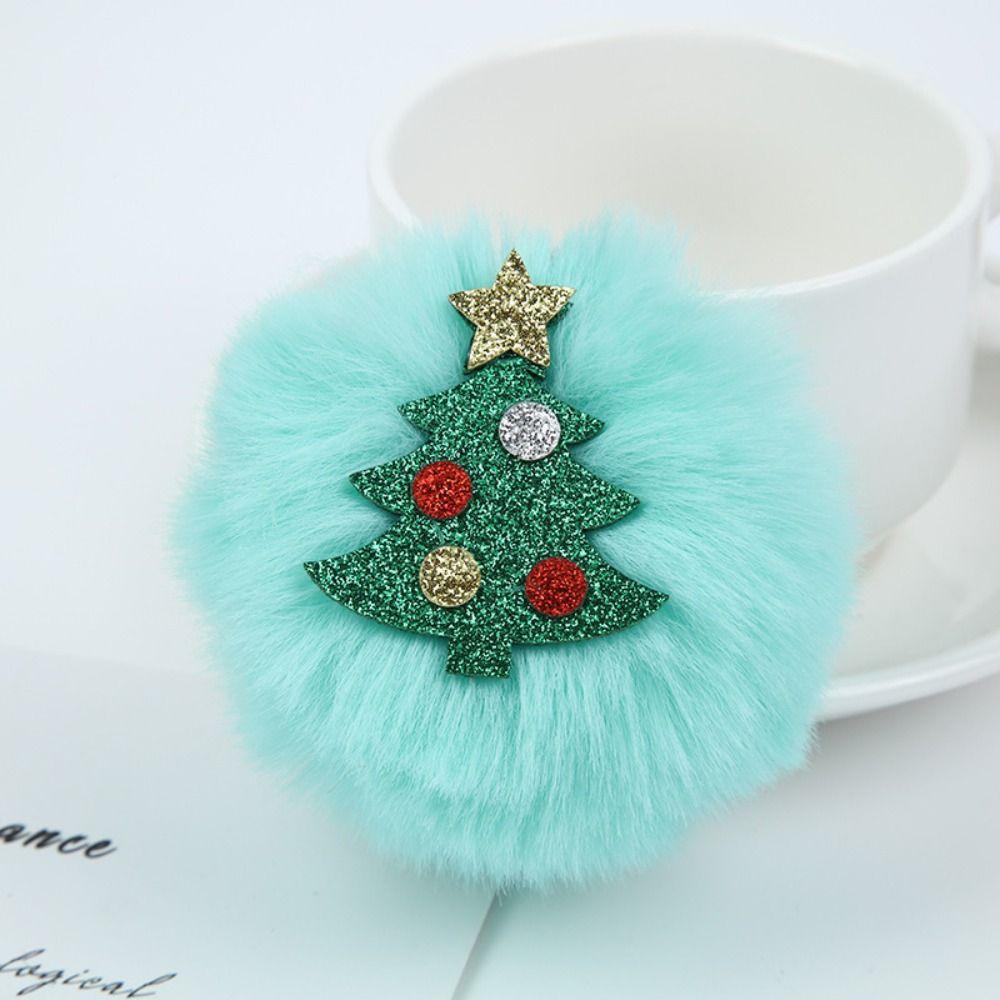 Christmas Coal Ball Plush Pendant Small Coal Ball Kawaii Christmas Keychain  Backpack Pendant