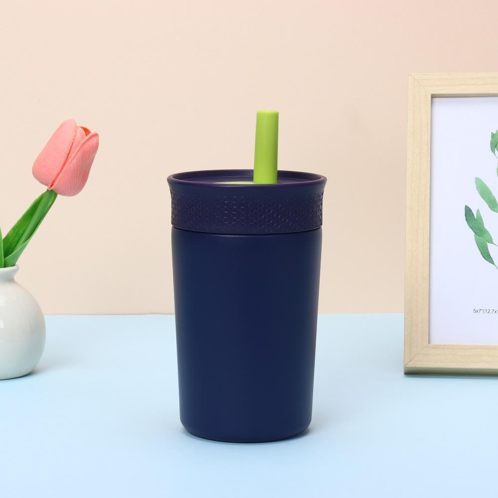 12oz Thermal Coffee Cup with Straw Thermal Mug Mini Vacuum Flask Insulated Water Bottle  Kids