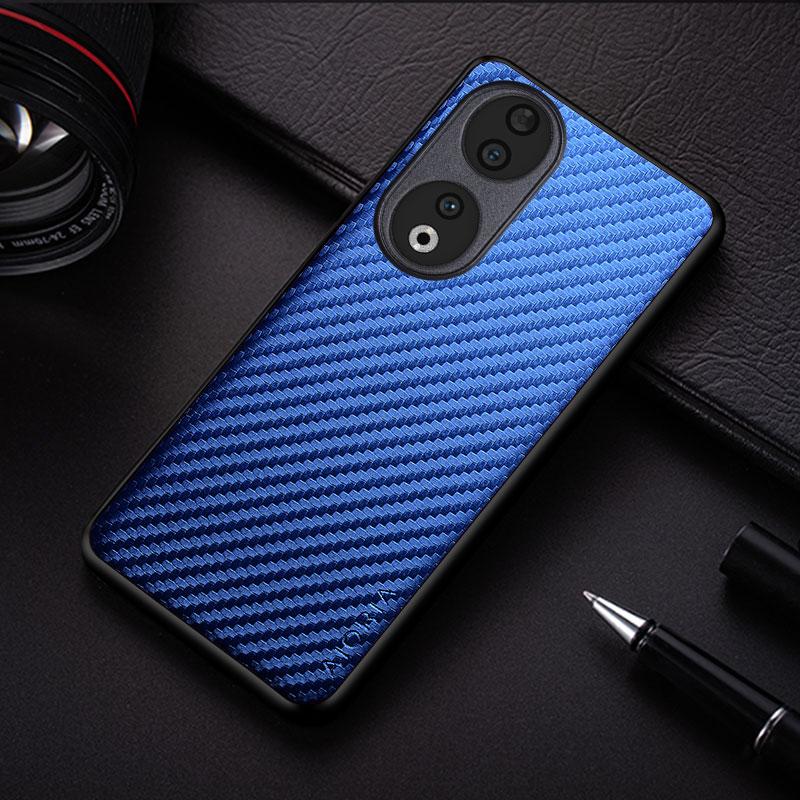 Ударопрочный тонкий чехол из углеродного волокна для Honor 90 70 50 20 10 Pro Lite, противоскользящий, защищающий корпус телефона по всей площади