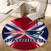 Логотип Patriots, Кресло-мат с символикой NFL, Круглый ковер, Ковер для офиса, Машинная стирка, Нескользящий, Подходит для гостиных, спален