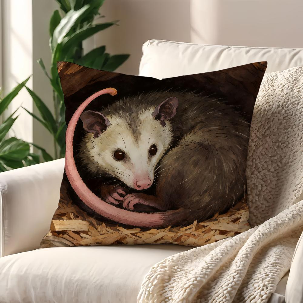 Современная наволочка с опоссумом Лучшая для домашнего офиса Кофейная подушка Декоративная печать для дивана Комната Магазин Автомобиль Скандинавская простота Хит