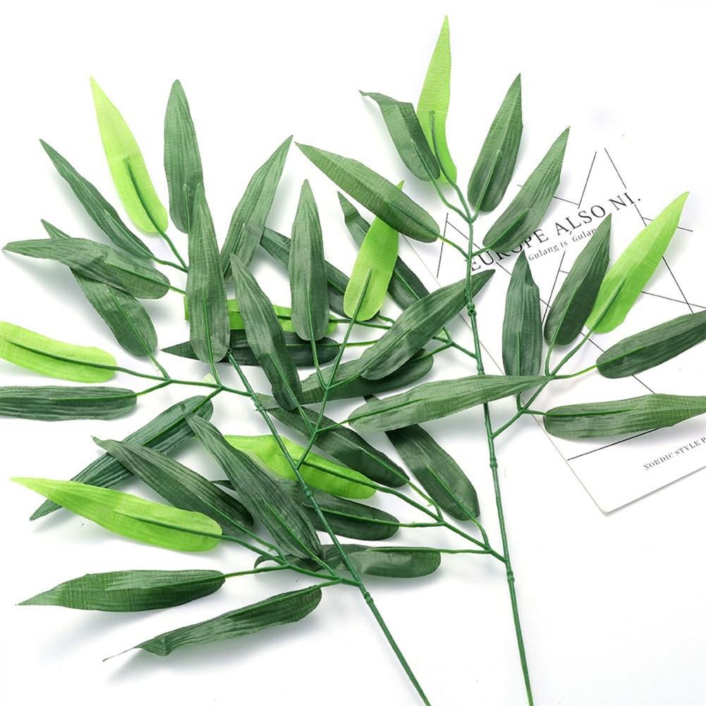 20PCS/set Artificial Plants Leaves Home Fake Tree Leaves Branches Fake Small Plants Simulation Green Plant Living Room Decor