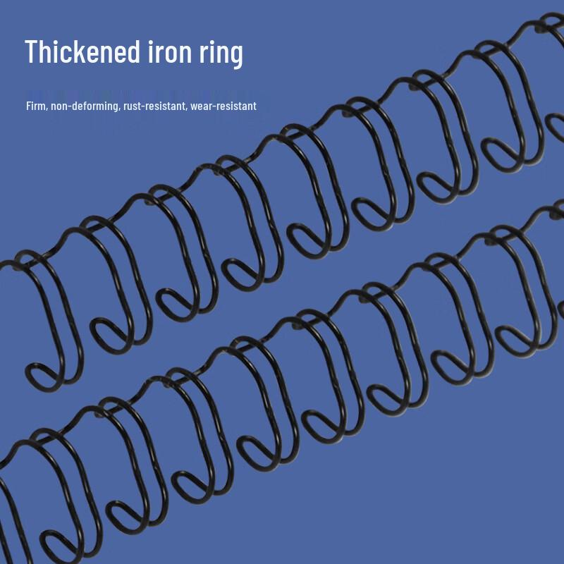 Yumashi 6.4mm Black Twin Loop Binding Coils (100pcs/Box) CN plug (adapter included)