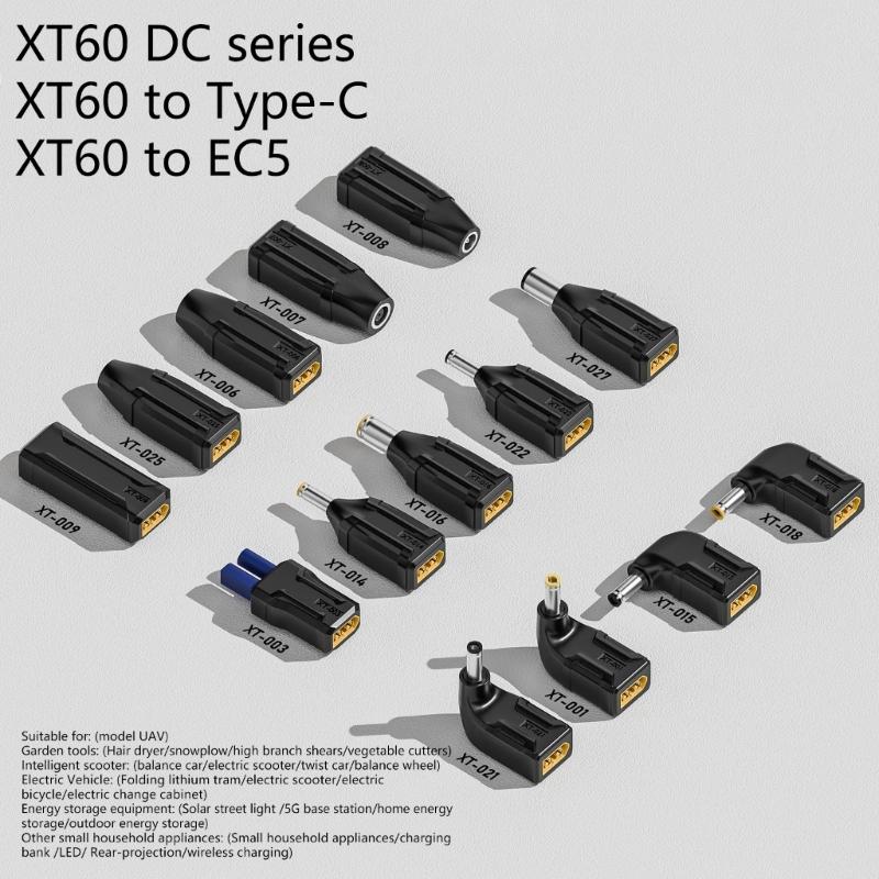 Многоцелевой адаптер XT60 на DC5521 папа-мама XT60 на EC5/DC5 5,5x2,1 мм преобразователи питания для питания электронных устройств