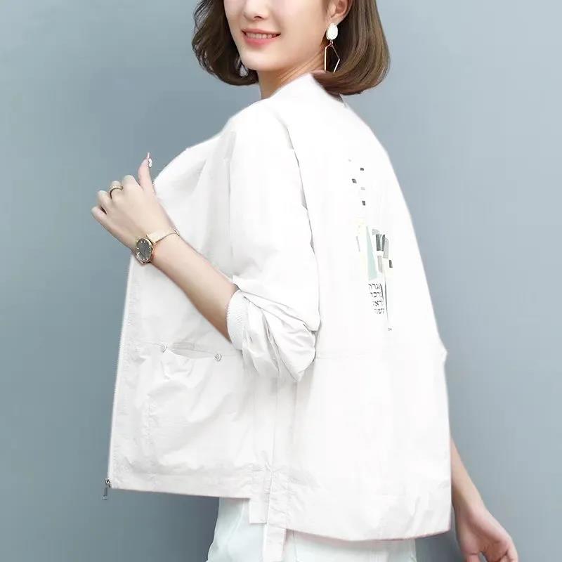 Лето-осенние женские куртки с длинными рукавами, легкие женские короткие куртки, повседневные универсальные рубашки с защитой от солнца