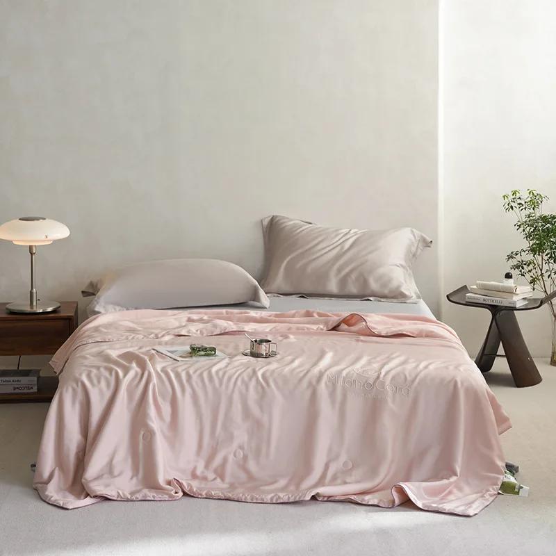 50 двустороннее лиоцелловое летнее одеяло из ледяного шелка с соевым наполнителем, тонкое одеяло можно стирать, одеяло с кондиционером