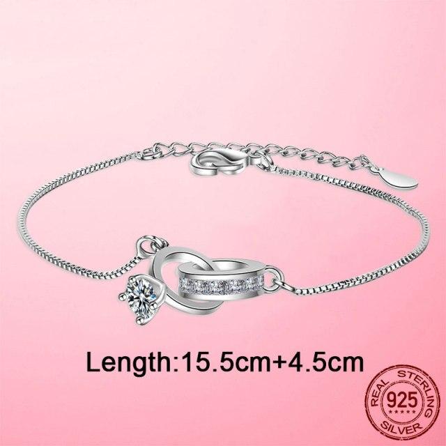Femme Браслет Серебряный Цвет Единорог Цепочка Браслет Бесконечность Бесконечный Браслет с Застежкой-Лобстером Для Женщин Ювелирные Изделия