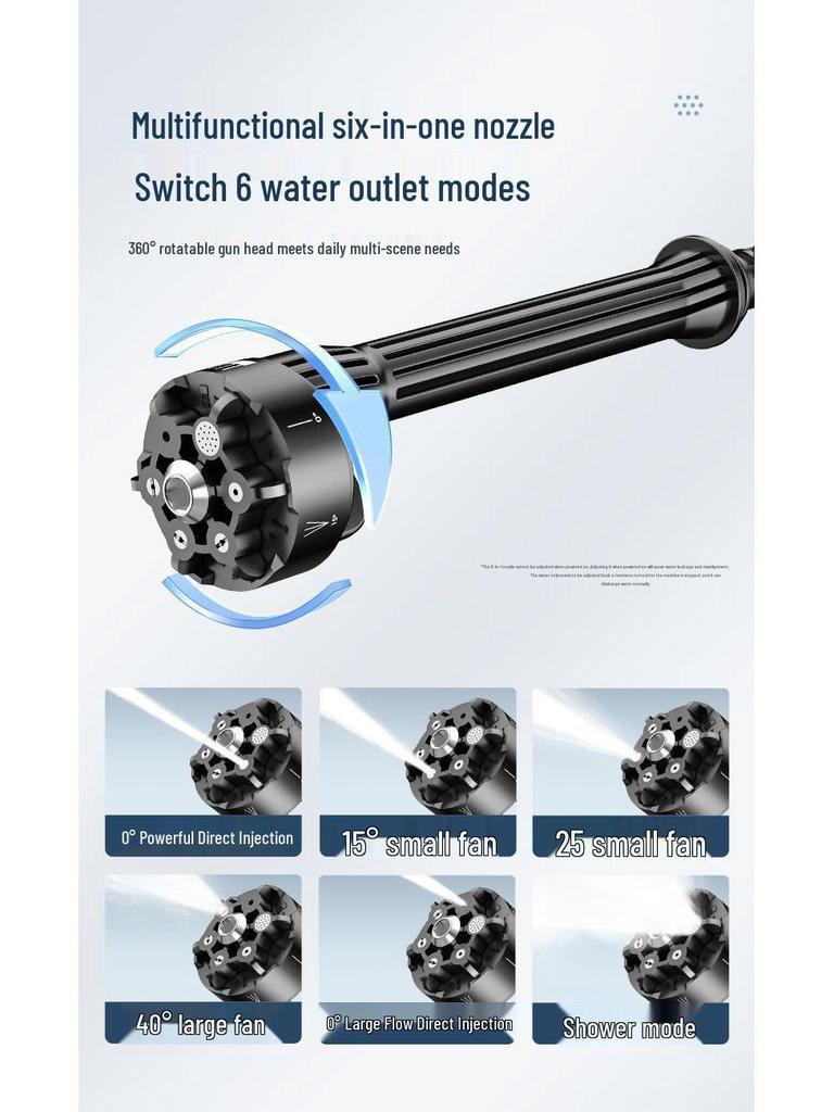 High-Power Wireless Car Washer: Rechargeable High-Pressure Water Gun for Home Car Wash