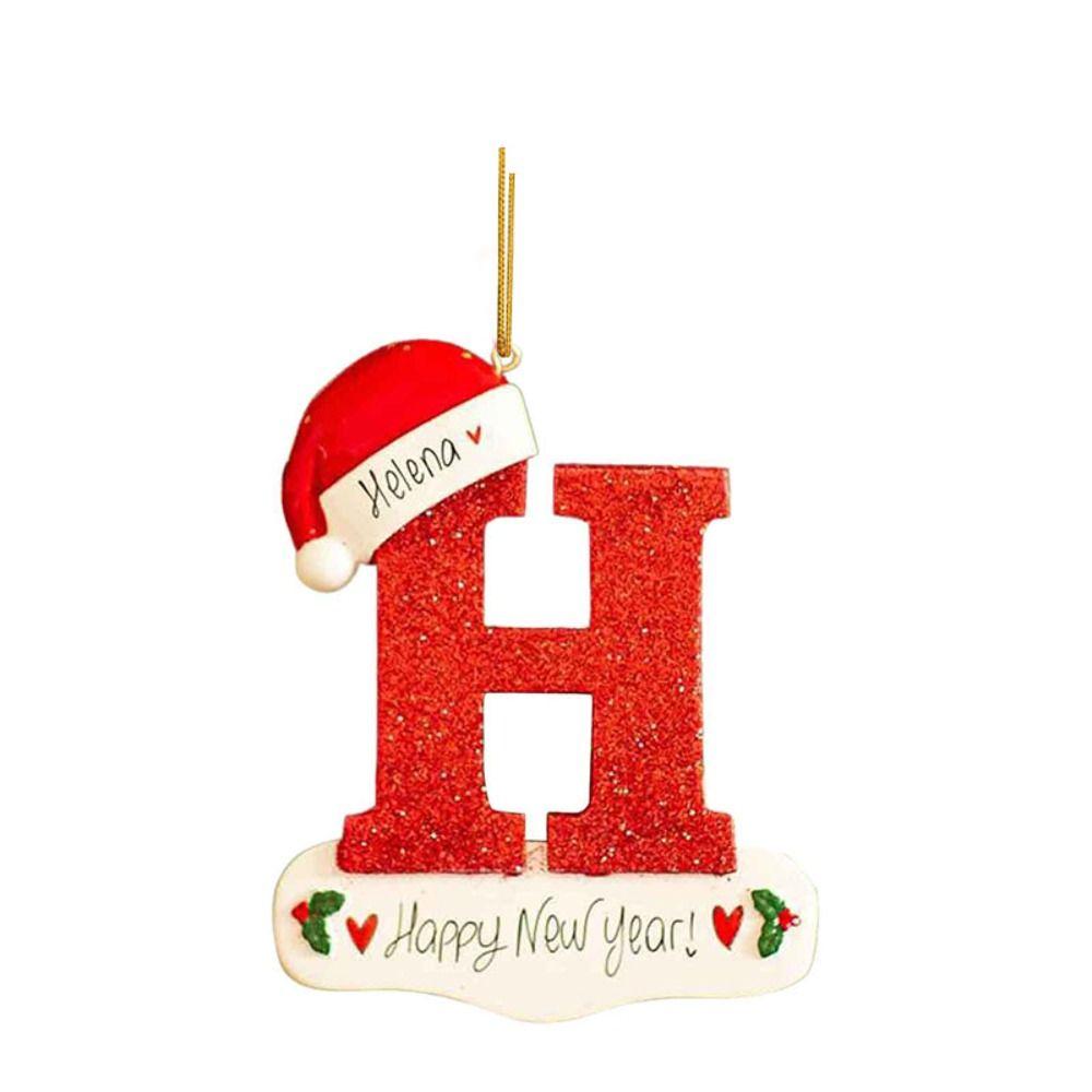 Xmas Christmas Tree 26 Letter Pendant Cartoon Christmas Tree Hanging Decor   Car Decorations