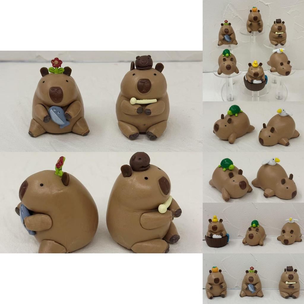 Zero Assembly Pvc Capybara Figure For Desk Decoration And Collectors Display