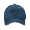 of America with American Flag Est  Sun Baseball Cap  Street Style Unisex Washed Trucker Hat Outdoor Gym Baseball Caps