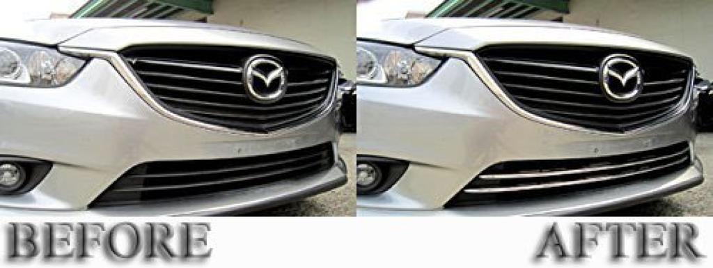 BRIGHTZ Chrome Front Mould Type B for Atenza Sedan GJ Part 17335 Under-Grille Pre-facelift (FBUM-MOL-055) (GJ2FP, GJ5FP, GJEFP) Number