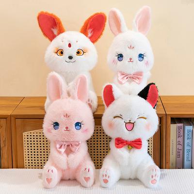Игривая плюшевая игрушка в виде животного, милая кукла-кролик, кукла-кошка, тряпичная кукла с девичьим сердечком, подарок на день рождения