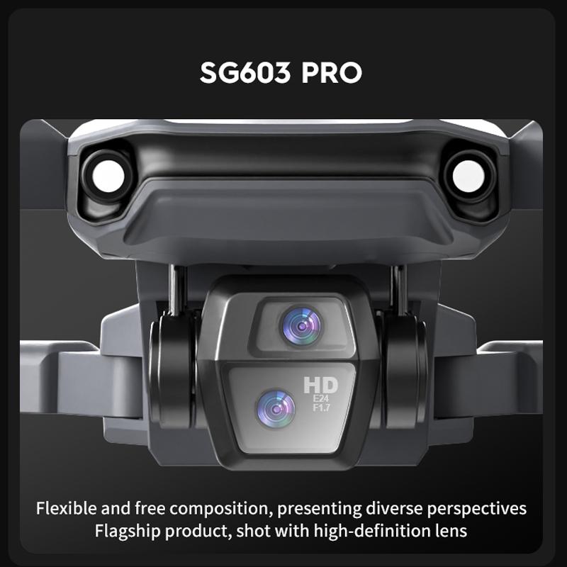 New SG603 Pro Drone GPS 8K HD Camera Aerial EIS Anti-Shaking 5G WIFI Folding Drones Brushless 360° Laser Intelligent Obstacle Avoidance Touchscreen RC