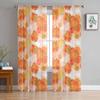Расписанные вручную оранжевые акварельные цветы тюль оконные шторы для спальни роскошный домашний декор шторы в гостиной шифоновые панели