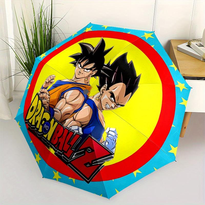 1pc Dragon Ball Automatic Folding Umbrella, Portable Collapsible Design, 8-Rib Iron Frame, , All-Season Casual Outdoor Accessory for Christmas Birthda