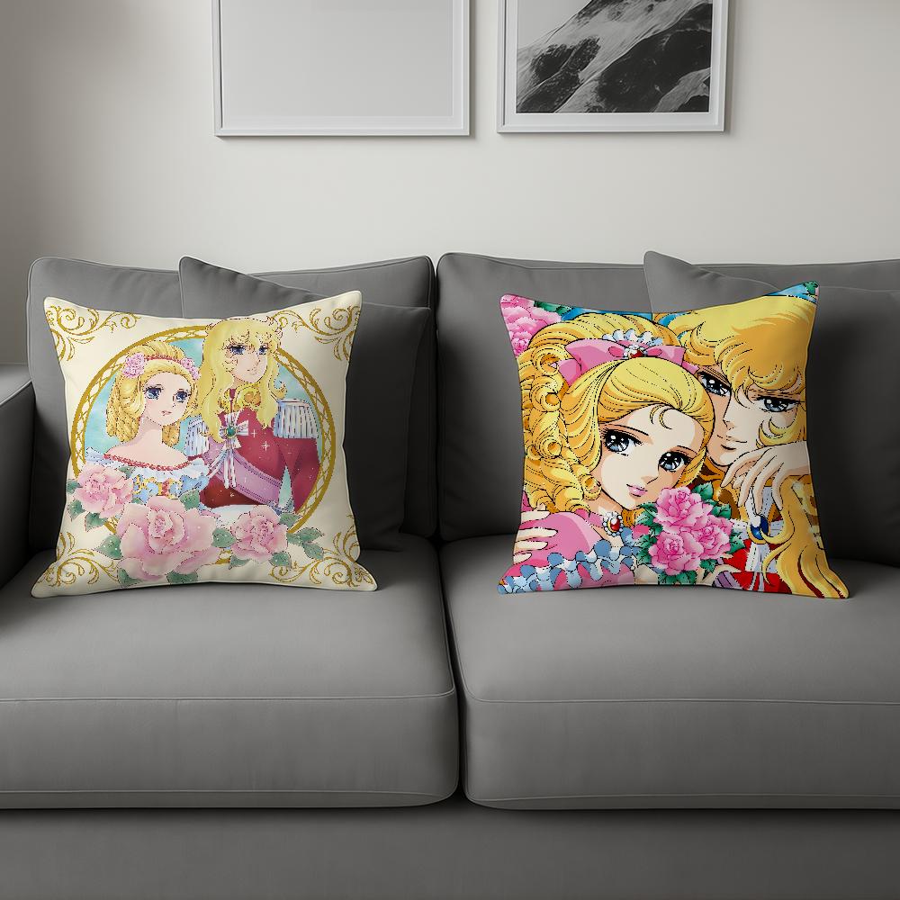 Manga Anime L-Lady O-Oscar Soft Pillow Case For Sofa Living Room Home Office Decor Protective Covers The R-Rose Of V-Versailles