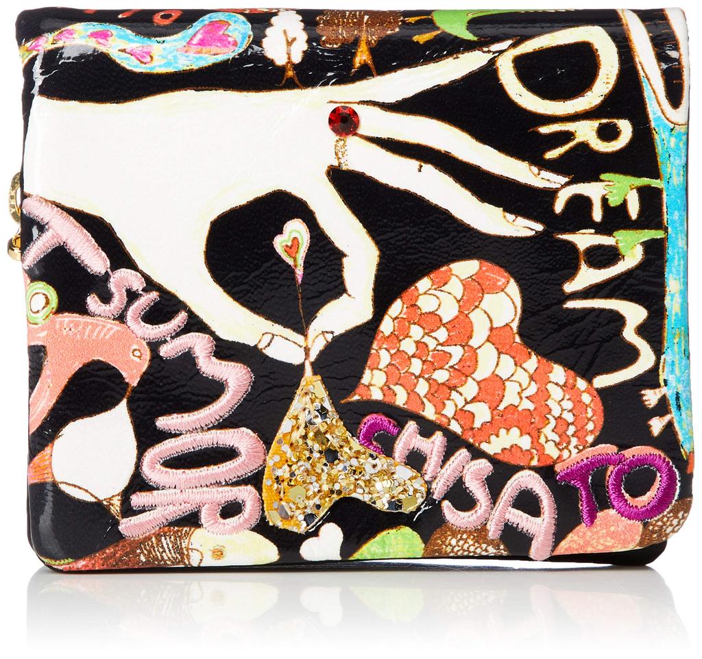Женский мини-складной кошелек Happy Stuff от Tsumori Chisato, Черный