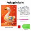 Pearl painting kit DIY cute white duck orange background wall art home decoration painting