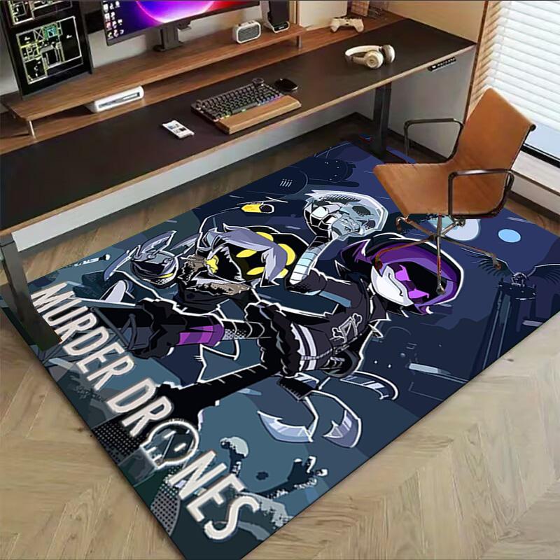 Murder Drones Nightly Pursuit Carpet For Playroom Bedroom Living Room Sofa Home Decorkids Game Area Rug Nonslip Floor Mat