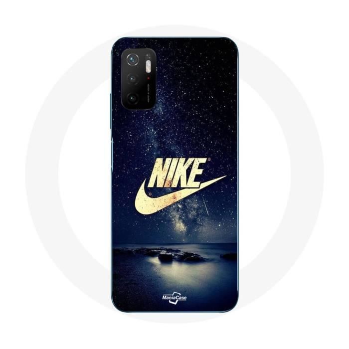 Coque Maniacase pour Xiaomi Poco M3 Pro 5G nike logo doré nuit étoilé