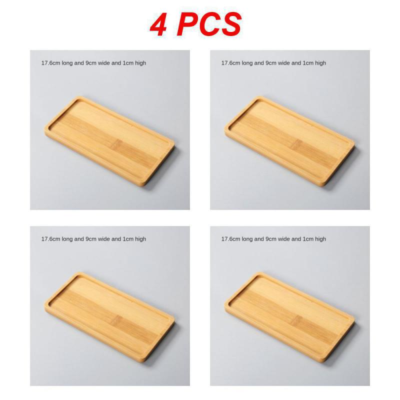1~5 шт. Деревянный бамбуковый поднос для сервировки, чайная чашка, блюдце, поднос, фруктовая тарелка, поддон для хранения, украшение для тарелок, японская еда, прямоугольный