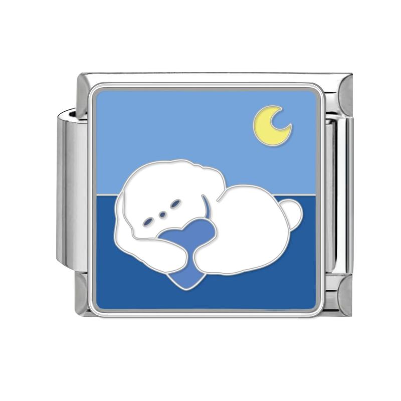 Мультяшные Милые Кошки Собаки Лапа Сердце Ночь Луна Цветы Итальянские Шармы-Звенья Подходят для Браслета из Нержавеющей Стали 9 мм Женщины DIY Изготовление Подарки