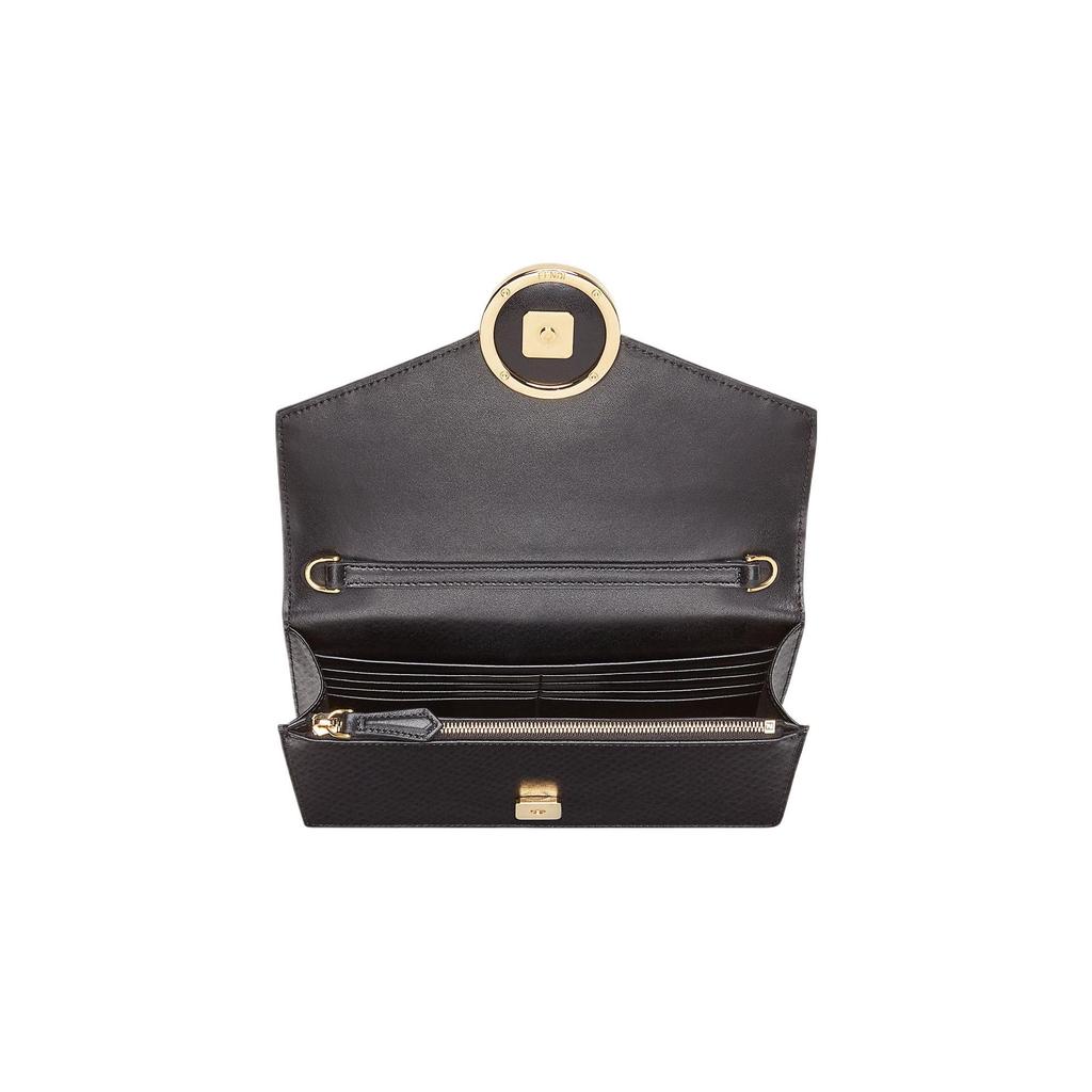Fendi Gold Logo Monogram FF Embossed Color Block Chain Mini Shoulder Crossbody Bag Wallet Women bags Brown Black Red 8BS006AAIIF13VK